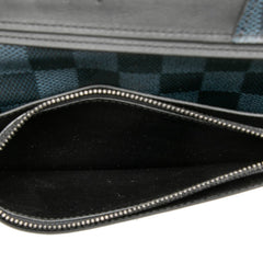 ルイ ヴィトン ダミエ コバルト ポルトフォイユ ブラザ 長財布 N63243 ネイビー ブルー PVC レザー メンズ LOUIS VUITTON 【中古】