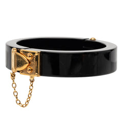 ルイ ヴィトン ロックミー バングル ブレスレット ブラック ゴールド プラスチック メッキ レディース LOUIS VUITTON 【中古】