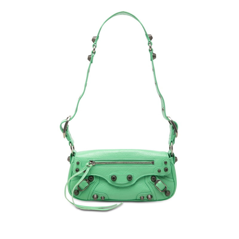 バレンシアガ ル カゴール スリング XS ショルダーバッグ 771670 グリーン系 レザー レディース BALENCIAGA 【中古】