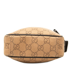 グッチ GGキャンバス 斜め掛け ショルダーバッグ 101680 ブラウン キャンバス レザー レディース GUCCI 中古