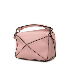 ロエベ パズルバッグ ミニ ハンドバッグ ショルダーバッグ 2WAY 061911 ピンク レザー レディース LOEWE 【中古】