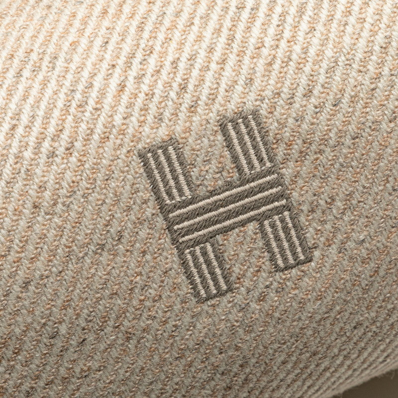 エルメス ブリッドアブラックPM ハンドバッグ ベージュ グレー ウール レディース HERMES 【中古】