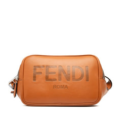 フェンディ ロゴ ショルダーバッグ 7VA526 ブラウン レザー レディース FENDI 【中古】