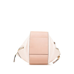 ロエベ アナグラム ハンモック スモール ハンドバッグ ショルダーバッグ 2WAY ピンク ベージュ レザー レディース LOEWE 【中古】