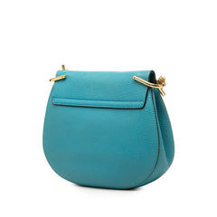 クロエ ドリュー チェーン ショルダーバッグ ブルー系 ゴールド レザー レディース Chloe 中古