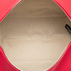 エルメス ブリッド ア ブラックGM ハンドバッグ ハイビスカス ピンク系 シルバー金具 キャンバス レディース HERMES 【中古】