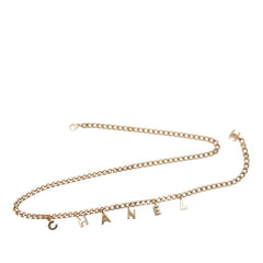 シャネル ロゴ チェーンベルト シャンパンゴールド メッキ レディース CHANEL 【中古】