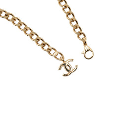 シャネル ロゴ チェーンベルト シャンパンゴールド メッキ レディース CHANEL 【中古】