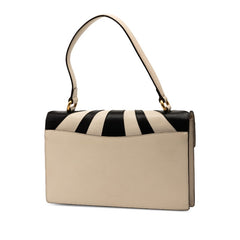 グッチ リボン トラ タイガー ハンドバッグ チェーン ショルダーバッグ 2WAY 466417 アイボリー レッド ブラック レザー レディース GUCCI 【中古】