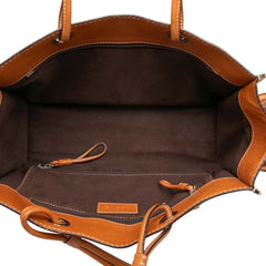 ロエベ アナグラム ショッパー トート トートバッグ ショルダーバッグ ブラウン レザー レディース LOEWE 【中古】