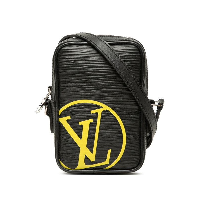 ルイ ヴィトン エピ LVサークル ダヌーブPM 斜め掛け ショルダーバッグ M55120 ノワール ブラック レザー メンズ LOUIS VUITTON 中古