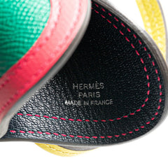 エルメス カマイユ 馬 チャーム キーリング マラカイト ローズアザレ ライム ヴォーエプソン レディース HERMES 【中古】