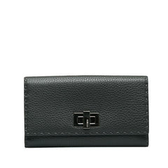 フェンディ ピーカブー セレリア シルバー金具 長財布 8M0308 グレー レザー レディース FENDI 【中古】