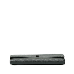フェンディ ピーカブー セレリア シルバー金具 長財布 8M0308 グレー レザー レディース FENDI 【中古】