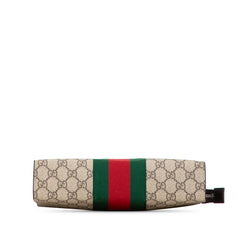 グッチ GGスプリーム シェリーライン クラッチバッグ 475316 ブラック PVC レザー メンズ GUCCI 【中古】