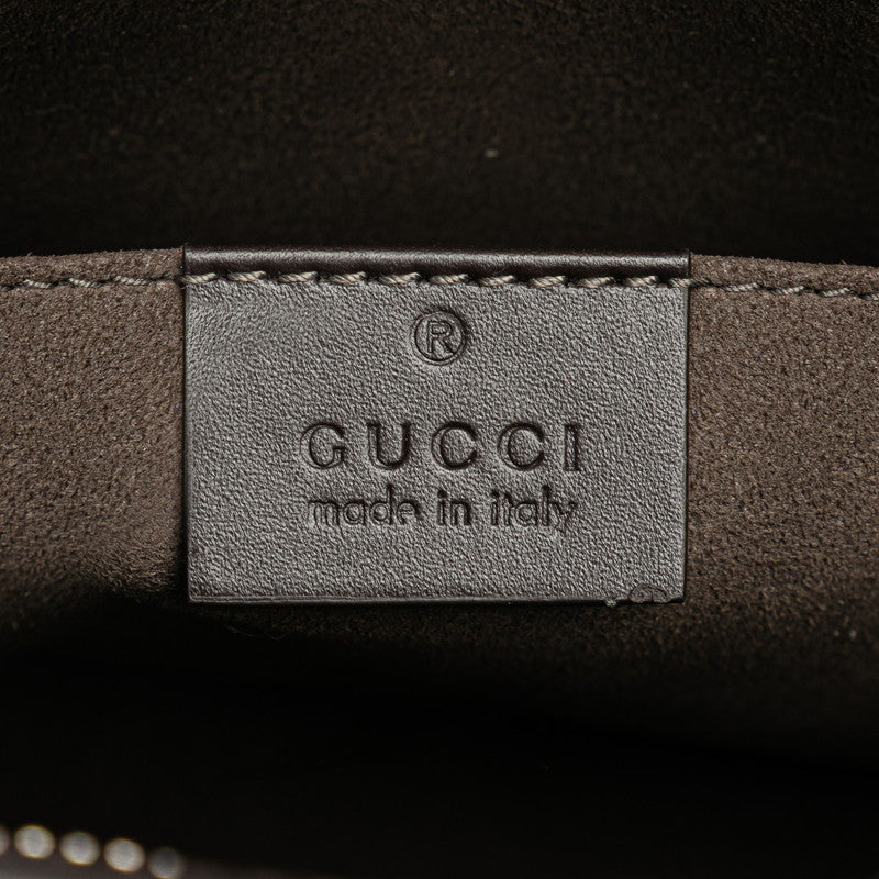 グッチ GGスプリーム シェリーライン クラッチバッグ 475316 ブラック PVC レザー メンズ GUCCI 【中古】