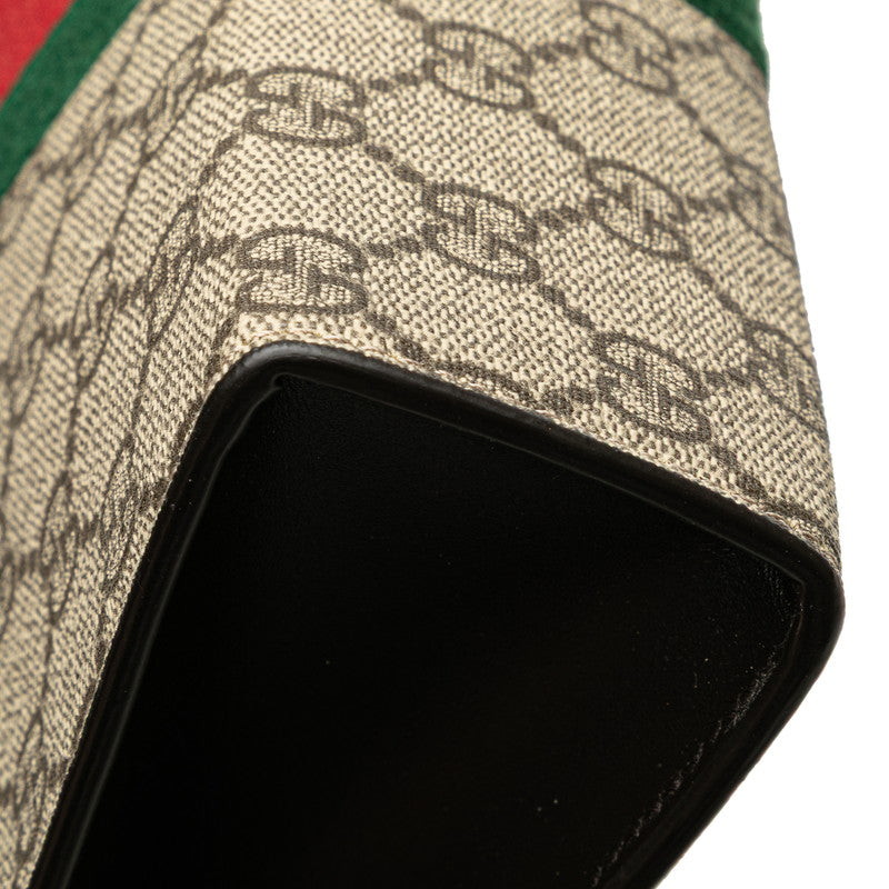 グッチ GGスプリーム シェリーライン クラッチバッグ 475316 ブラック PVC レザー メンズ GUCCI 【中古】
