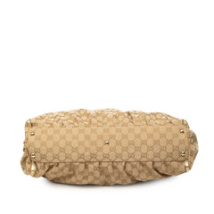 グッチ GGキャンバス アビー トートバッグ ショルダーバッグ 190248 ベージュ ゴールド キャンバス レザー レディース GUCCI 中古