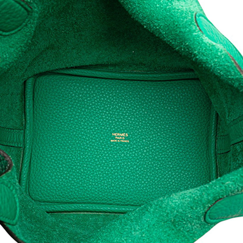 エルメス ピコタンロックPM ハンドバッグ グリーン ゴールド金具 トリヨンクレマンス レディース HERMES 【中古】