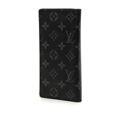ルイ ヴィトン モノグラム エクリプス ポルトフォイユ ブラザ 長財布 M61697 ブラック PVC レザー メンズ LOUIS VUITTON 【中古】