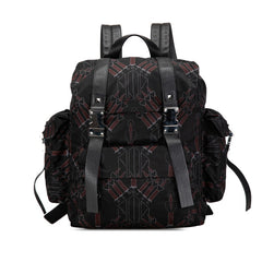 ヴァレンティノ ラブ ブレード リュック バックパック ブラック マルチカラー ナイロン レザー メンズ VALENTINO 【中古】