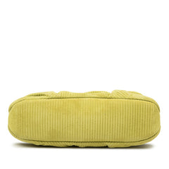 フェンディ ピーカブークリック チェーンショルダーバッグ 8BP118 グリーン スウェード レディース FENDI 【中古】