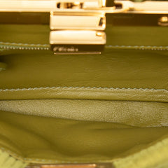 フェンディ ピーカブークリック チェーンショルダーバッグ 8BP118 グリーン スウェード レディース FENDI 【中古】
