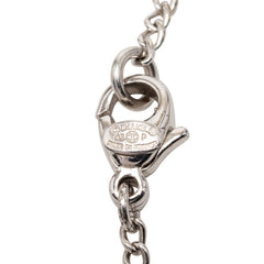 シャネル ココマーク パンチング チェーン ペンダント ネックレス 03P シルバー メタル レディース CHANEL 【中古】