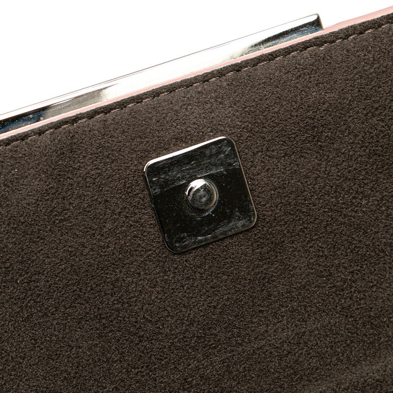 フェンディ ヒプノタイズ チェーン ショルダーバッグ ウォレットバッグ 8M0346 ピンク マルチカラー レザー レディース FENDI 【中古】