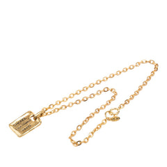 シャネル 31 RUE CAMBON ル カンボン ロゴプレート チェーン ペンダント ネックレス ゴールド メッキ レディース CHANEL 中古