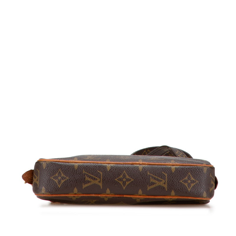 ルイ ヴィトン モノグラム ポシェット マルリーバンドリエール ショルダーバッグ M51828 ブラウン PVC レザー レディース LOUIS VUITTON 【中古】