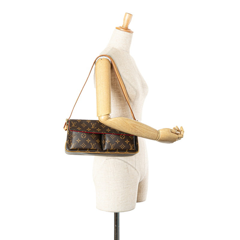 ルイ ヴィトン モノグラム ヴィバシテMM ワンショルダーバッグ M51164 ブラウン PVC レザー レディース LOUIS VUITTON 【中古】