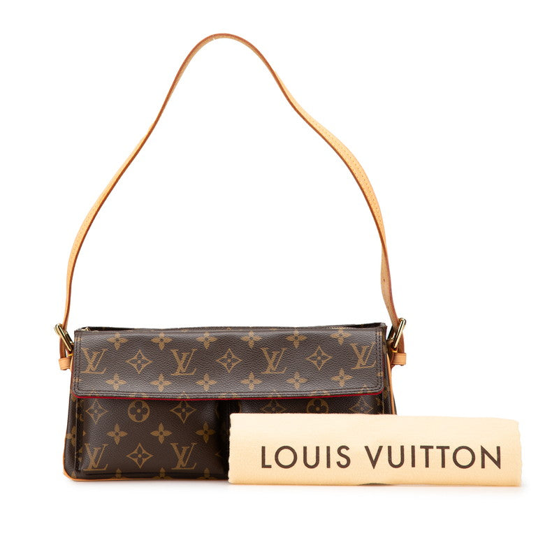 ルイ ヴィトン モノグラム ヴィバシテMM ワンショルダーバッグ M51164 ブラウン PVC レザー レディース LOUIS VUITTON 【中古】