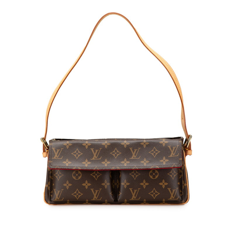ルイ ヴィトン モノグラム ヴィバシテMM ワンショルダーバッグ M51164 ブラウン PVC レザー レディース LOUIS VUITTON 【中古】