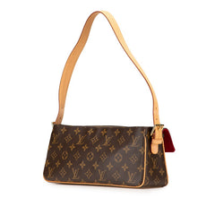 ルイ ヴィトン モノグラム ヴィバシテMM ワンショルダーバッグ M51164 ブラウン PVC レザー レディース LOUIS VUITTON 【中古】