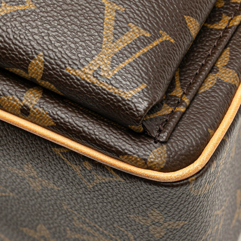 ルイ ヴィトン モノグラム ヴィバシテMM ワンショルダーバッグ M51164 ブラウン PVC レザー レディース LOUIS VUITTON 【中古】