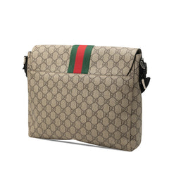 グッチ GGスプリーム シェリーライン ショルダーバッグ メッセンジャーバッグ 475432 ベージュ PVC レディース GUCCI 【中古】