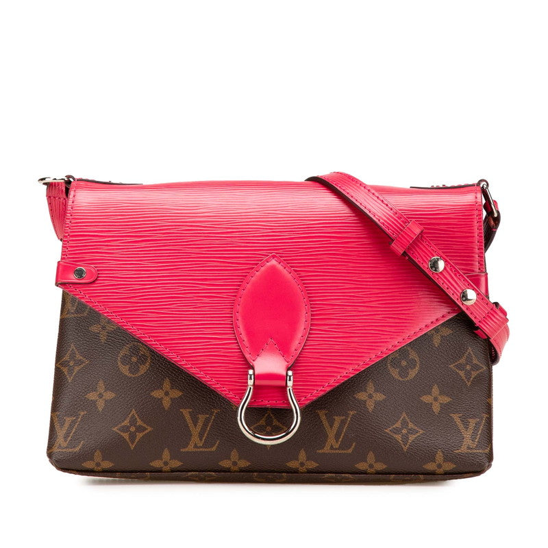 ルイ ヴィトン モノグラム エピ サンミシェル ショルダーバッグ M43578 フリージア ブラウン PVC レザー レディース LOUIS VUITTON 【中古】