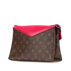ルイ ヴィトン モノグラム エピ サンミシェル ショルダーバッグ M43578 フリージア ブラウン PVC レザー レディース LOUIS VUITTON 【中古】
