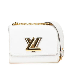 ルイ ヴィトン エピ ツイストPM 斜め掛け チェーン ショルダーバッグ M59886 ホワイト レザー レディース LOUIS VUITTON 中古
