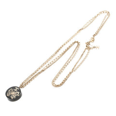 シャネル ココマーク バタフライ 蝶々 モチーフ ネックレス 11P ゴールド ブラック メッキ レディース CHANEL 中古