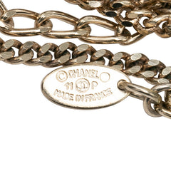 シャネル ココマーク バタフライ 蝶々 モチーフ ネックレス 11P ゴールド ブラック メッキ レディース CHANEL 中古