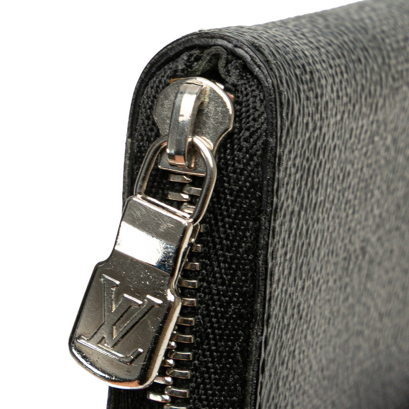 ルイ ヴィトン ダミエグラフィット ジッピーコインパース コインケース N63076 ブラック PVC レザー メンズ LOUIS VUITTON 【中古】