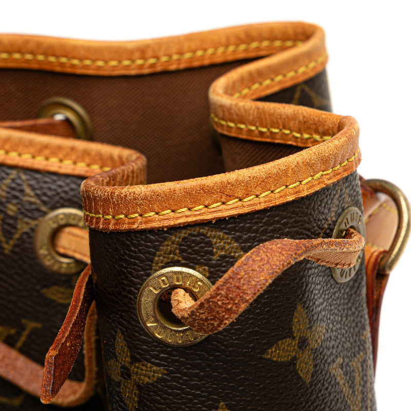 ルイ ヴィトン モノグラム ミニ ノエ ハンドバッグ M42227 ブラウン PVC レザー レディース LOUIS VUITTON 【中古】