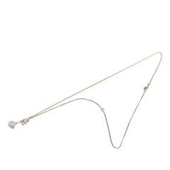 シャネル ココマーク チェーン ペンダント ネックレス B12C刻印 シルバー メタル ラインストーン レディース CHANEL 【中古】