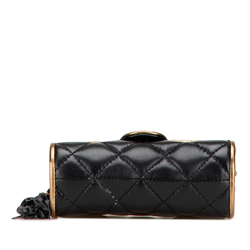 ジバンシー キルティング タッセル トップハンドル ショルダーバッグ 2WAY ブラック レザー レディース Givenchy 【中古】