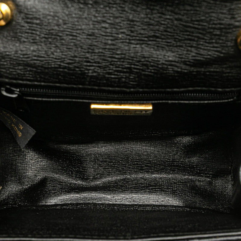 ジバンシー キルティング タッセル トップハンドル ショルダーバッグ 2WAY ブラック レザー レディース Givenchy 【中古】