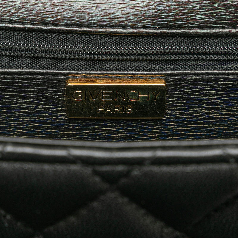 ジバンシー キルティング タッセル トップハンドル ショルダーバッグ 2WAY ブラック レザー レディース Givenchy 【中古】
