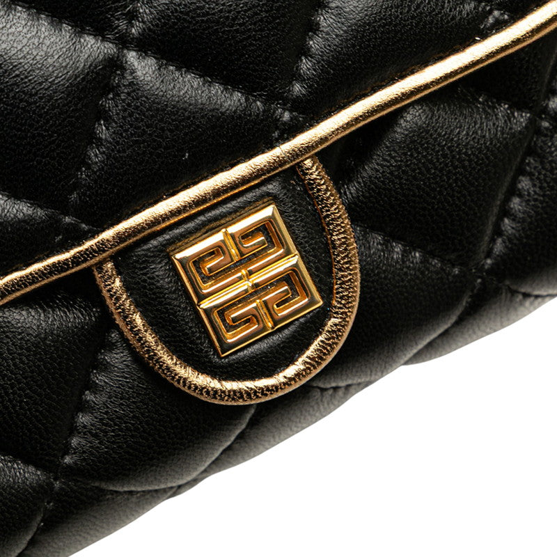 ジバンシー キルティング タッセル トップハンドル ショルダーバッグ 2WAY ブラック レザー レディース Givenchy 【中古】
