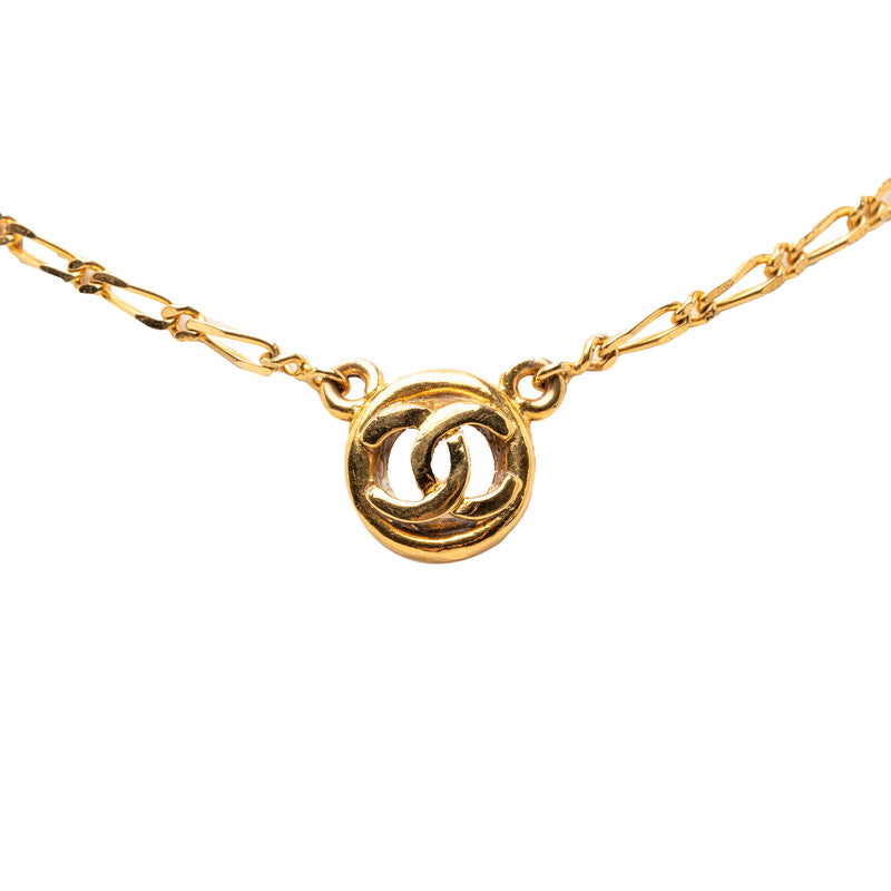 シャネル ココマーク ヴィンテージ チェーン ペンダント ネックレス ゴールド メッキ レディース CHANEL 【中古】